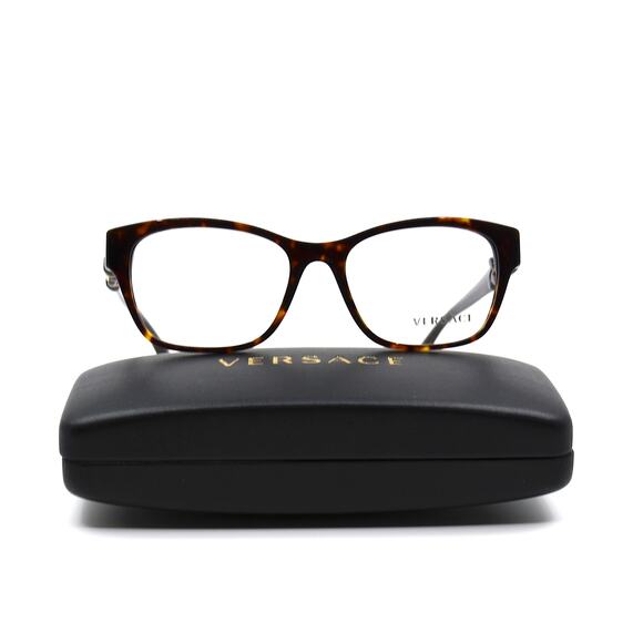 NEW VERSACE VE3306 108 HAVANA EYEGLASSES FRAME - Picture 4 of 12